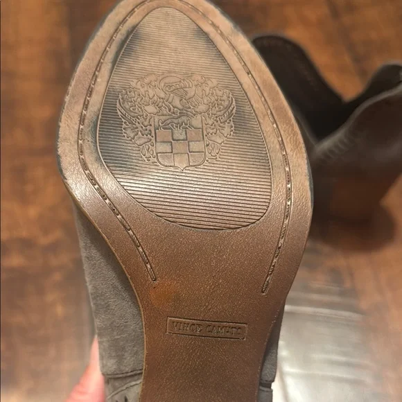 Gray Vince Camuto Suede Ankle Boots 7.5 - Picture 9 of 11